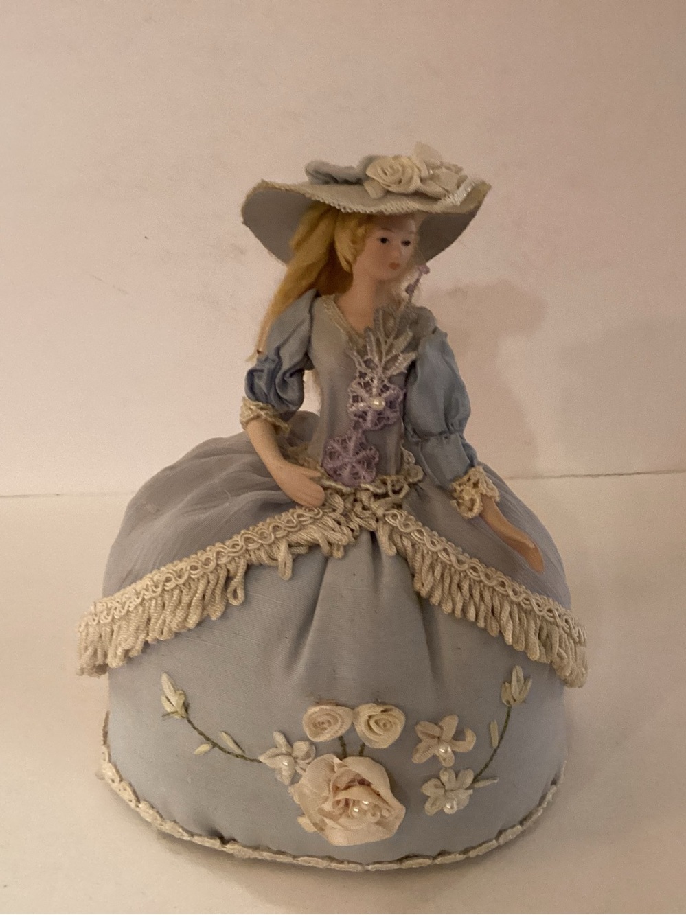 Vintage Porcelain Doll Pin Cushion